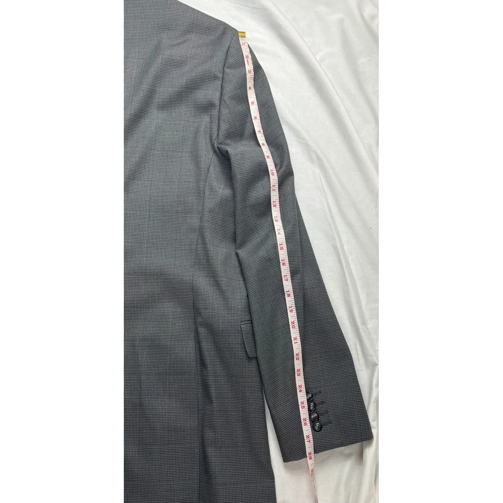 Stafford Men 48L Gray CoolMax Performance Wool Blend Classic Suit Jacket Blazer